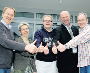 Aktion »WDR 2 für eine Stadt« kündigt sich an und Werther geht wieder auf Unterschriftenfang Bringen Werther auf die Beine: Hauptamtsleiter Guido Neugebauer, Bürgermeisterin Marion Weike sowie Jan-Philipp Paul, Ulrich Diekhaus und Reiner Stodieck von der WerbeGemeinschaft (von links) hoffen, dass die Bevölkerung wieder so toll mitzieht wie im vergangenen Jahr. Fotos: A. Hanneforth