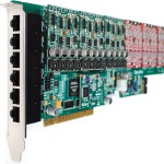 24 port analog card with Octasic DSP hardware echo cancellation