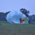 Luft entweicht aus der Ballonhülle