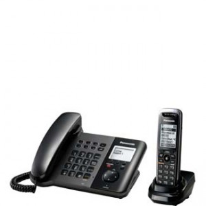 KX-TGP550 SIP Cordless Phone System with Corded Handset Base Station and 1 Cordless Handset