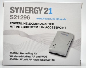 SYNERGY21 S21296 HomePlug AV 200MBit Powerline inkl. Wireless N Distribution: www.Powerline-Shop.com