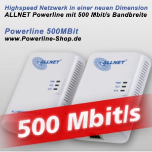 ALLNET liefert Adapter der neuen High Performance 500Mbit Powerline Generation