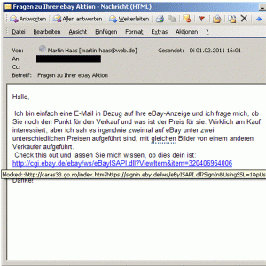 Vorsicht! Pishing Email