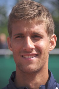 Als Junior war der heute 22-jährige Martin Klizan mit dem Gewinn der Europameisterschaften 2005 und der Platzierung als Junioren-Weltranglisten-Erster sehr erfolgreich. In dieser Saison spielt der Slowake erstmals für den Tennis-Bundesligisten Blau-Weiss Halle. © Kurt Vahlkamp (Blau-Weiss Halle)