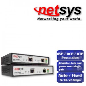 Netsys NVF-200SE / NVF-200PD VDSL incl. PoE 802.3af 