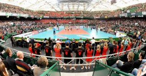 Eine imposante Kulisse: Die DVV-Volleyball-Pokalfinals der Frauen und Männer finden am 04. März 2012 einmal mehr in der ostwestfälischen Eventarena GERRY WEBER STADION in HalleWestfalen statt. © GERRY WEBER WORLD 