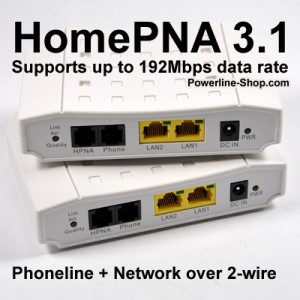 HomePNA das Heimnetzwerk über die Hausverkabelung (2 Drahtleitung)