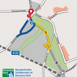 Verkehrsanschluss für den Ravenna Park: Bau der Entlastungsstraße beginnt am Montagmorgen