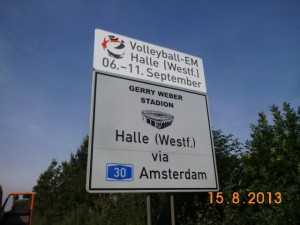 Autobahn Beschilderung Gerry Weber Stadion