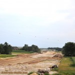 Freie Sicht auf die A33 Trasse in Richtung Brückenbauwerk Pappelstraße nach der Baumfällaktion trotz Verbots, Foto: Altkreis-Halle.Net